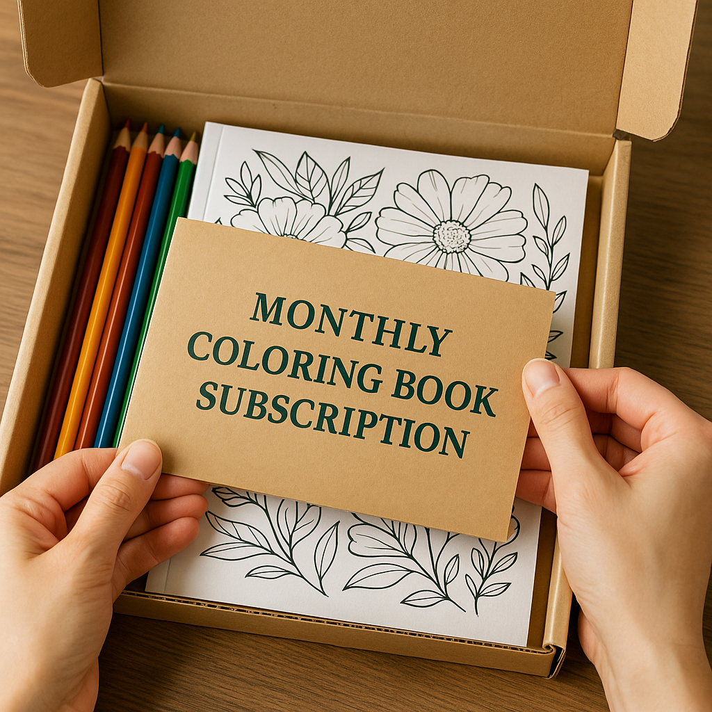 Monthly Coloring Book Subscription