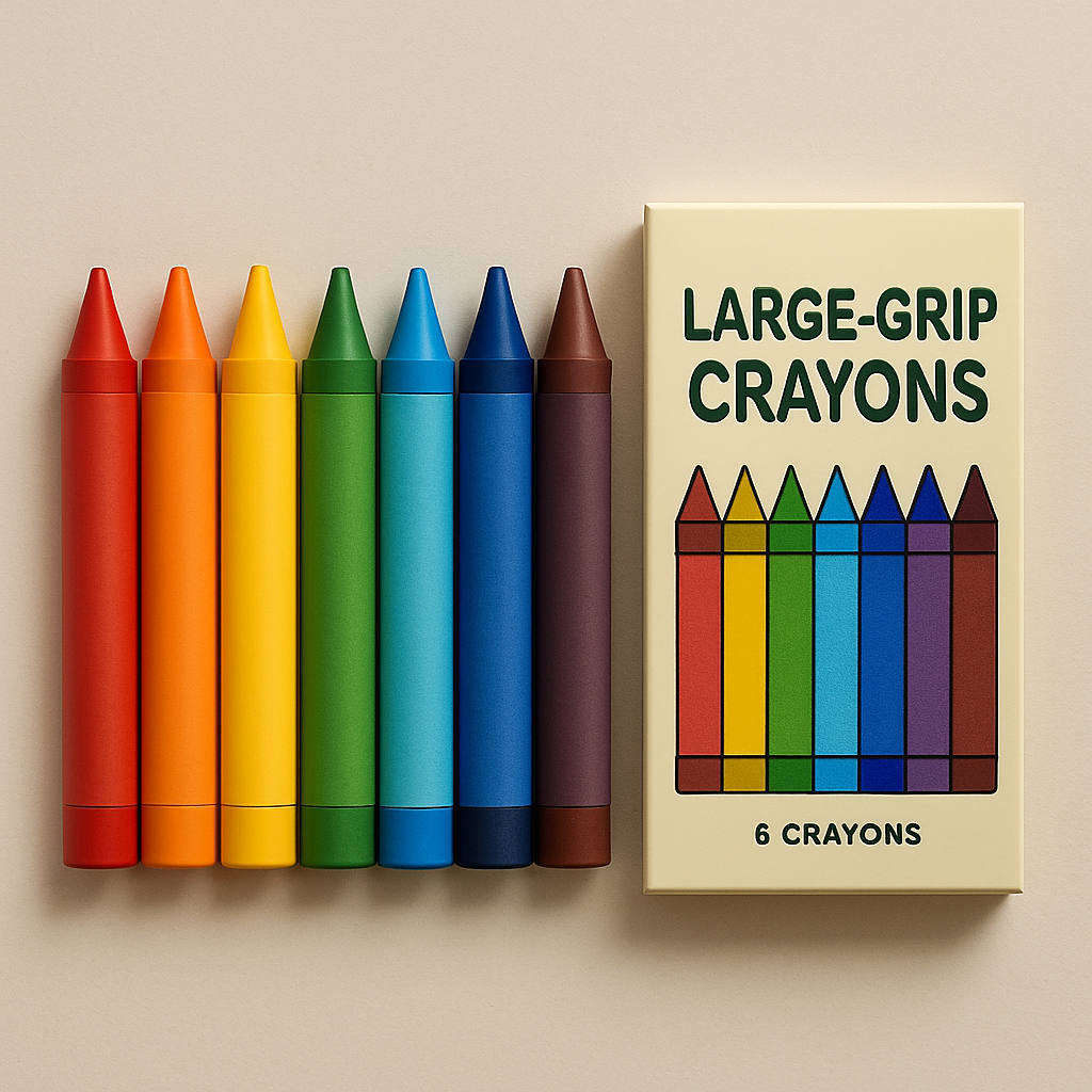 Large-grip crayons