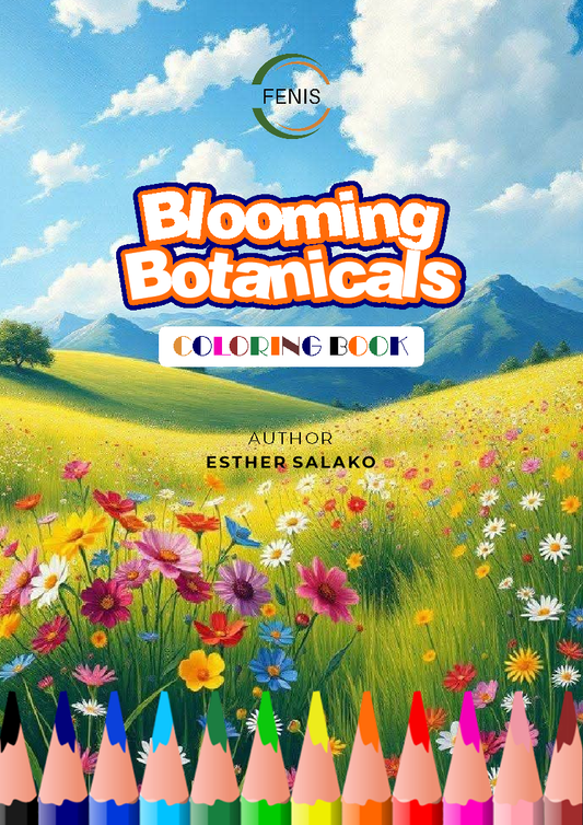 Blooming wildflower meadow with soft hills and scattered butterflies.”
